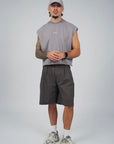 Pleated Short - Charcoal.