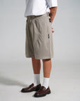 Utility Pleated Short - Stone.
