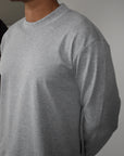 Premium L/S Blank - Grey Marle.