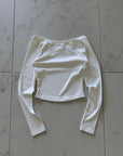 Off Shoulder Long Sleeve - White.
