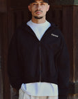 Zipped Hood - Black.