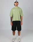 Cropped Graffiti T-Shirt - Pistachio.