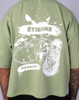 Cropped Graffiti T-Shirt - Pistachio.