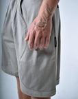 Utility Pleated Short - Stone.