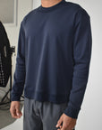 Premium L/S Blank - Navy.