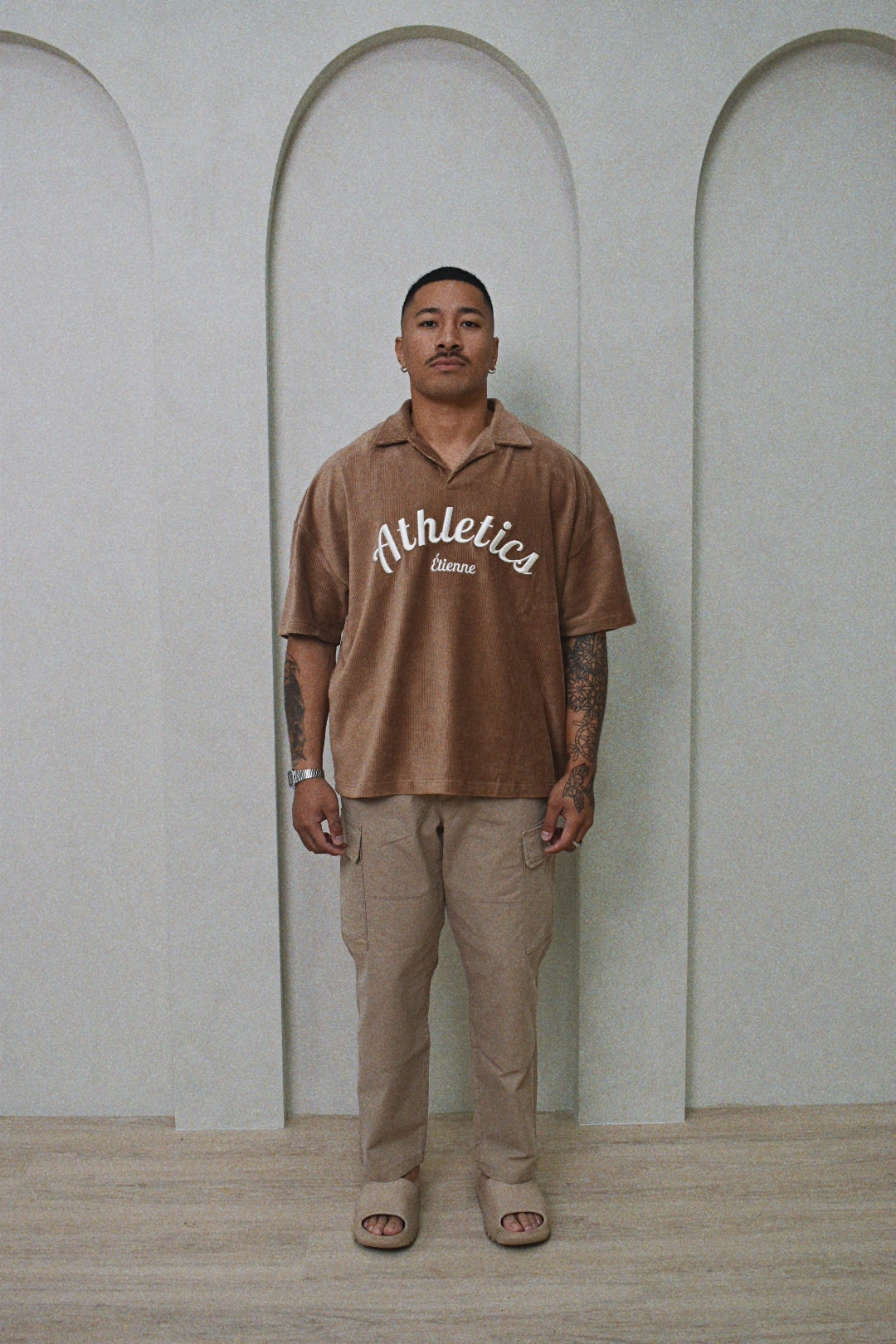 Athletics Polo - Brown.