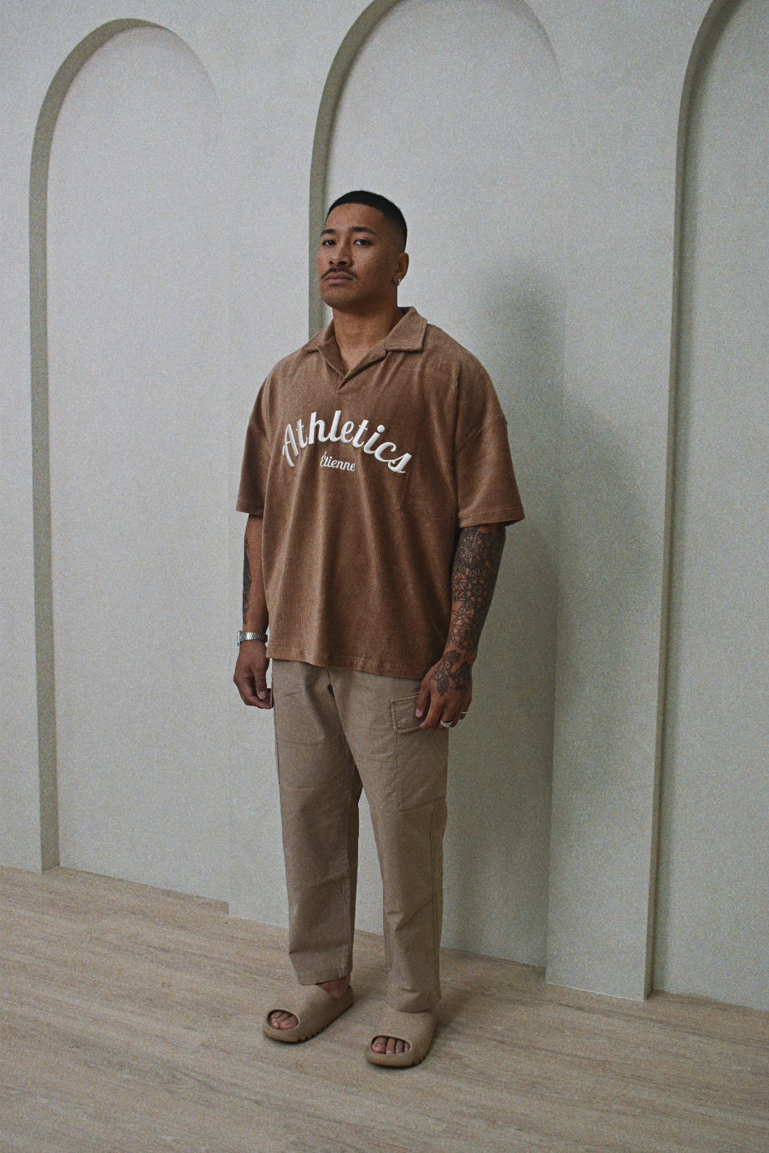 Athletics Polo - Brown.