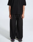 Wide Leg Pleated Pant - Black.
