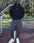 Pleated Short - Charcoal.