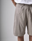Utility Pleated Short - Stone.