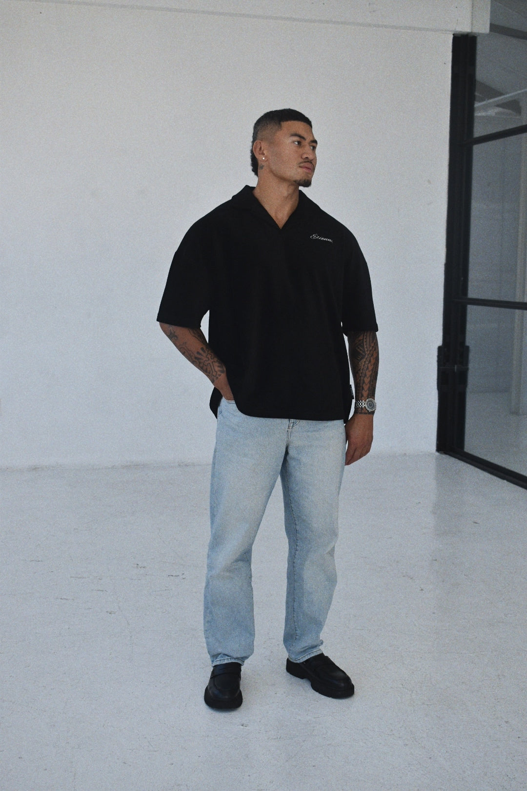 Relaxed Polo - Black.