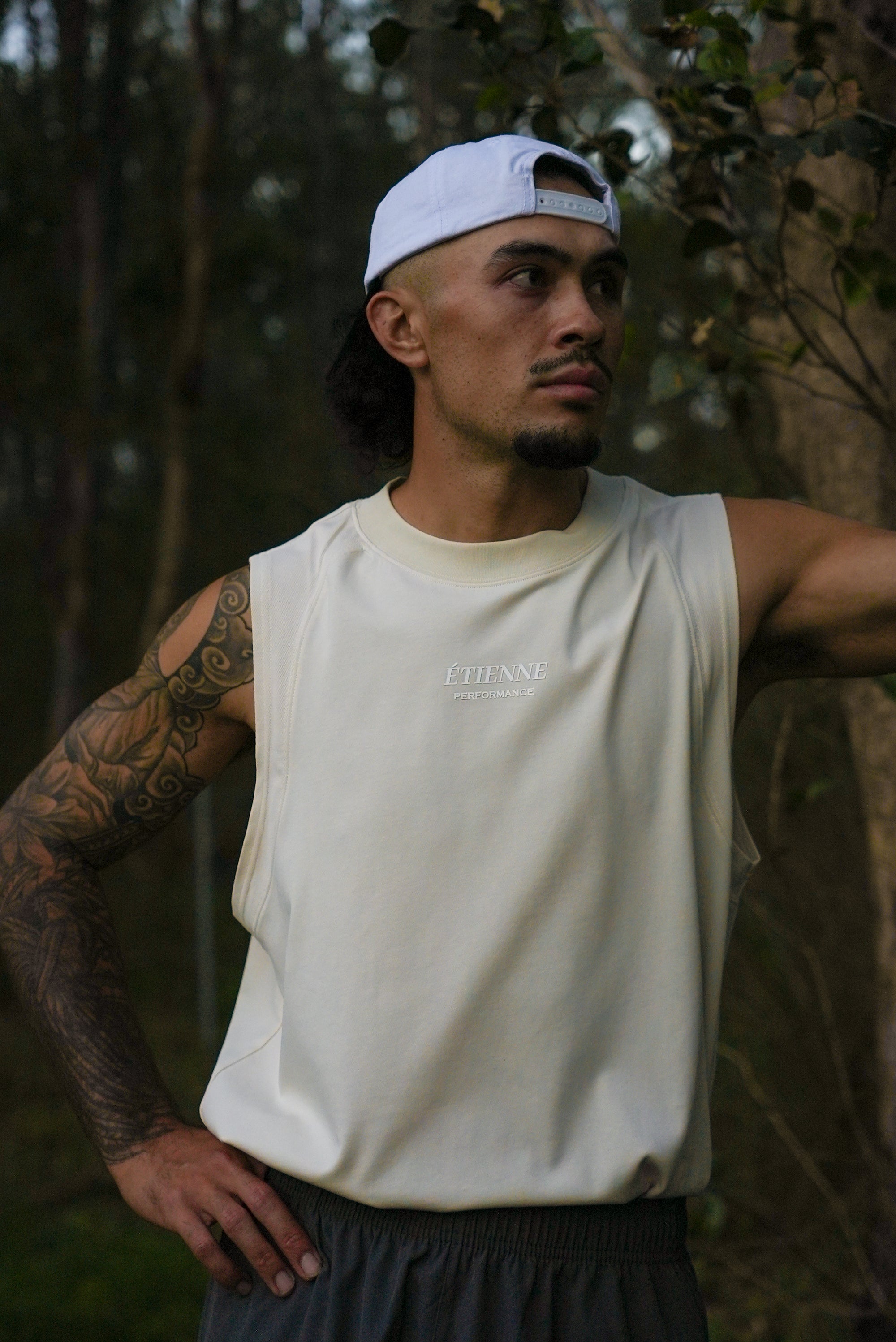 Performance Singlet - Cream.