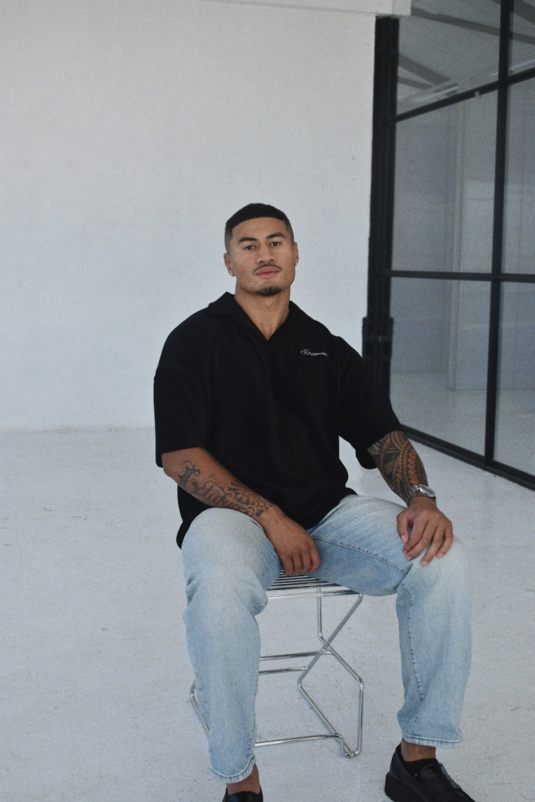 Relaxed Polo - Black.