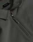 1/4 Zip Polo - Taupe Grey.