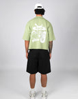 Cropped Graffiti T-Shirt - Pistachio.