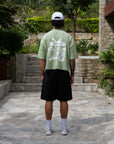 Cropped Graffiti T-Shirt - Pistachio.