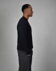 Premium L/S Blank - Navy.