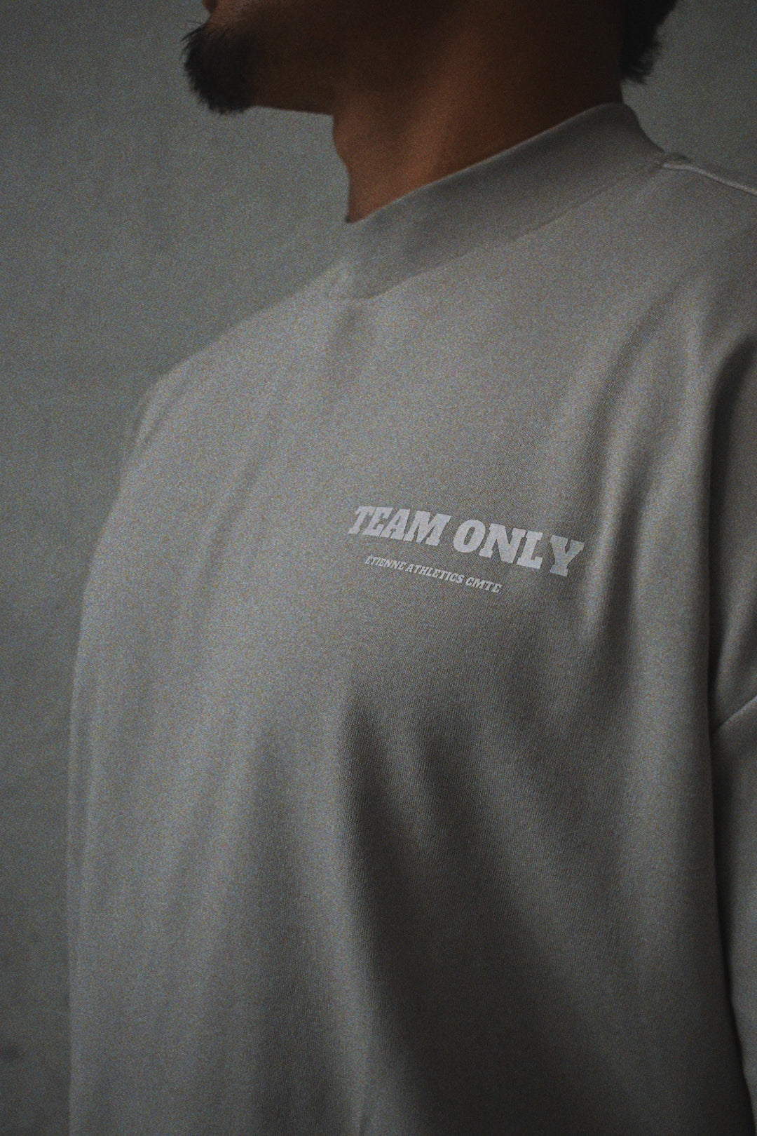 Team Only T-Shirt - Taupe Grey.