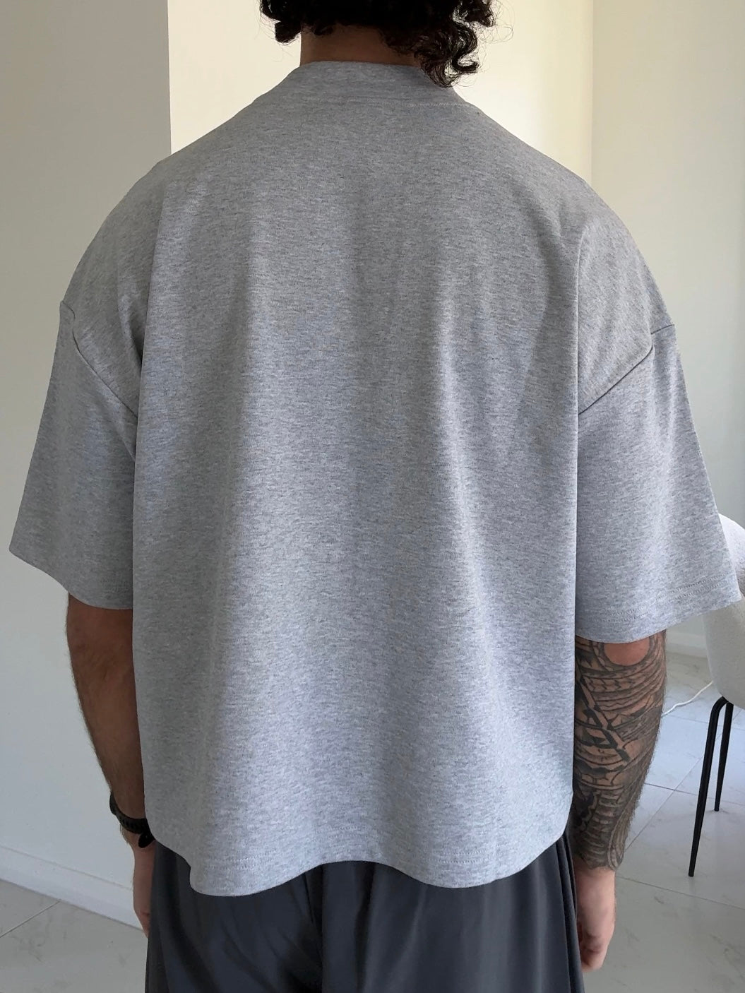 Cropped Blank - Grey Marle.