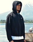 Zipped Hood - Black.