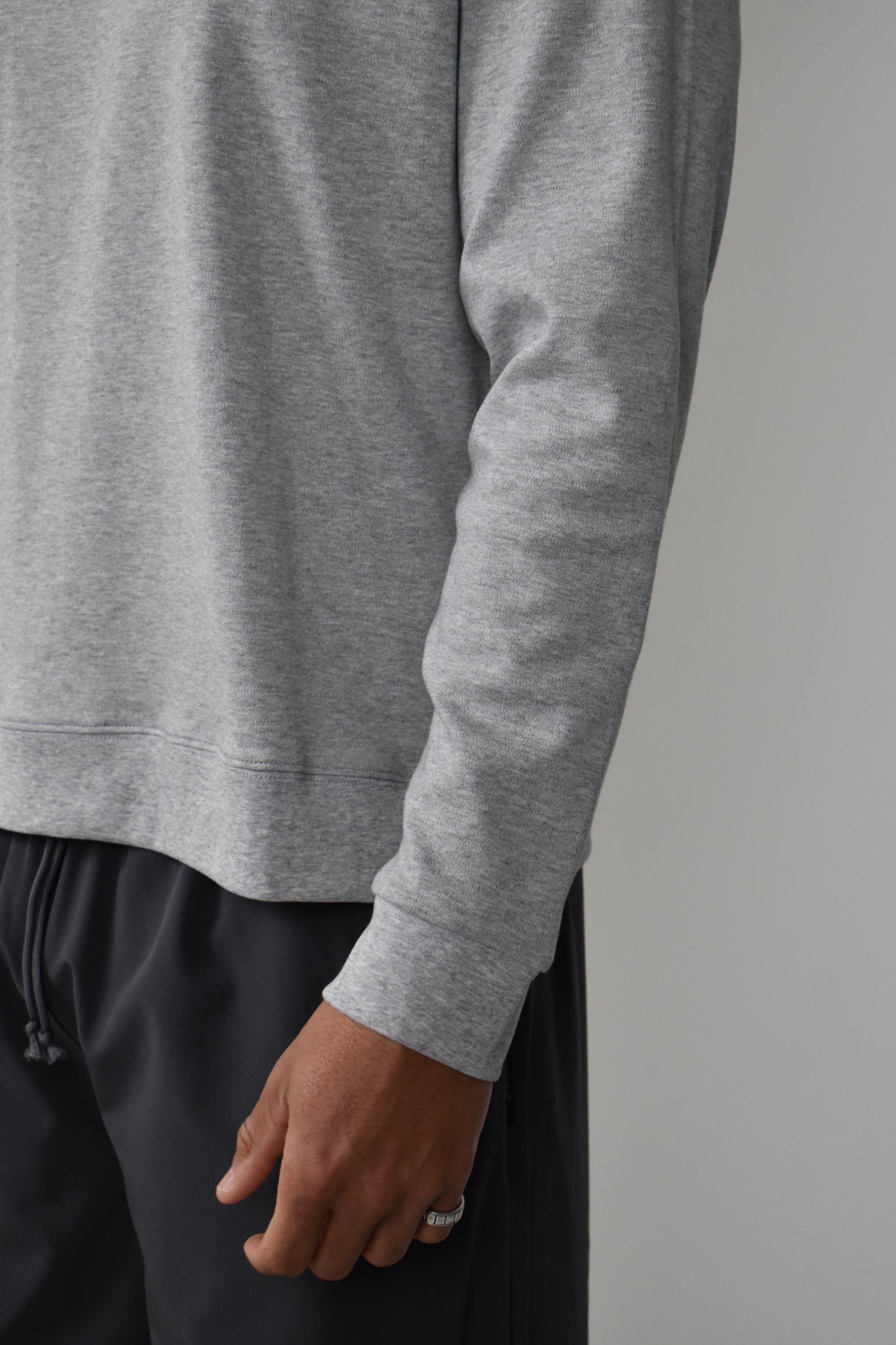 Premium L/S Blank - Grey Marle.