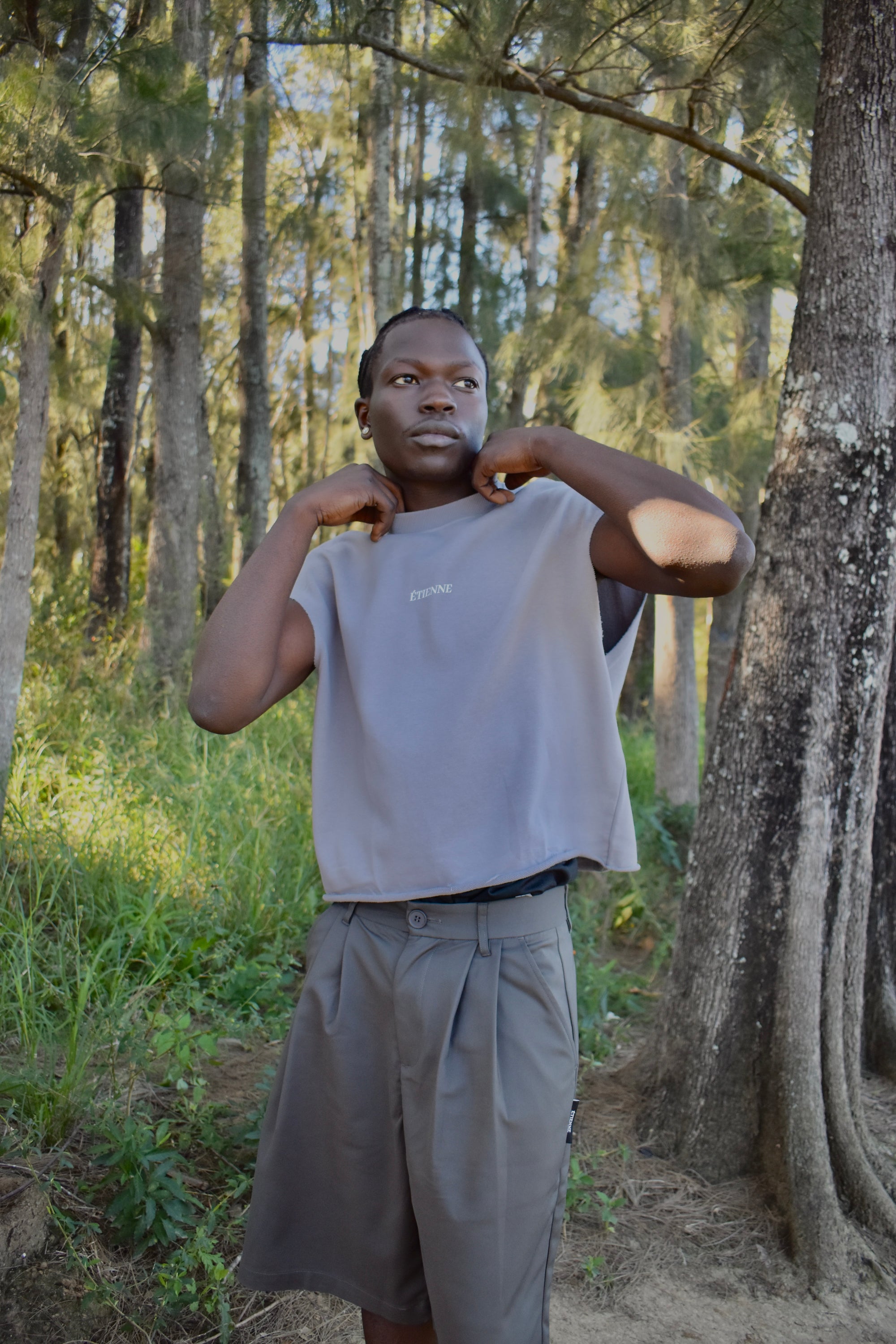 Cut Off Tank - Slate Grey.