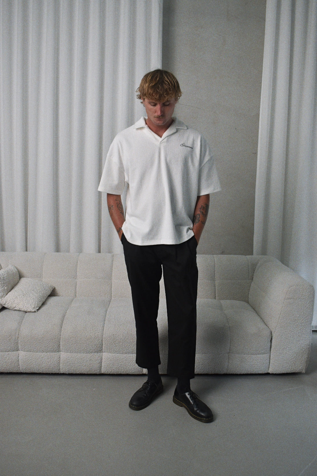 Relaxed Polo - Pearl White.