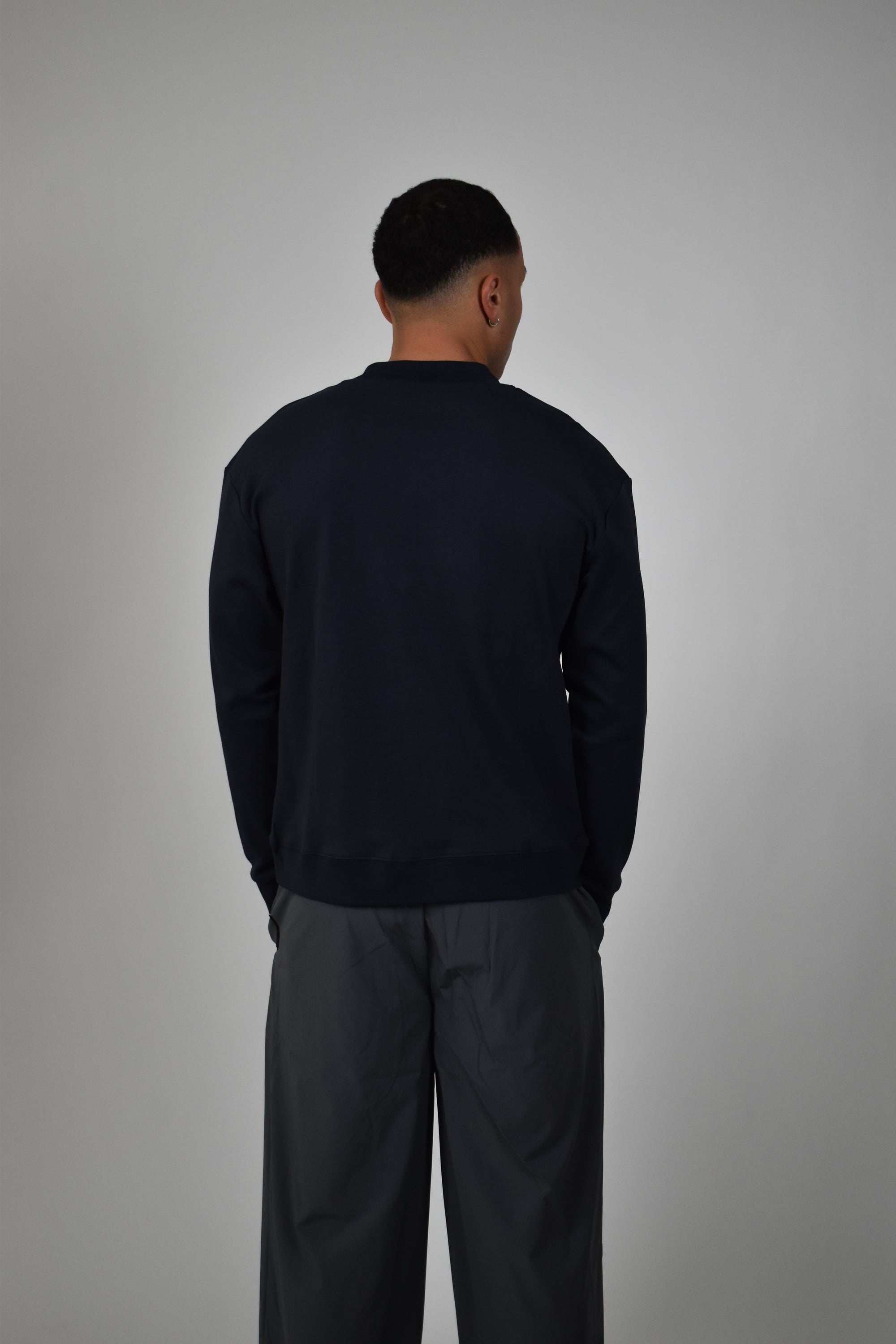Premium L/S Blank - Navy.