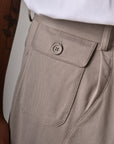 Utility Pleated Short - Stone.