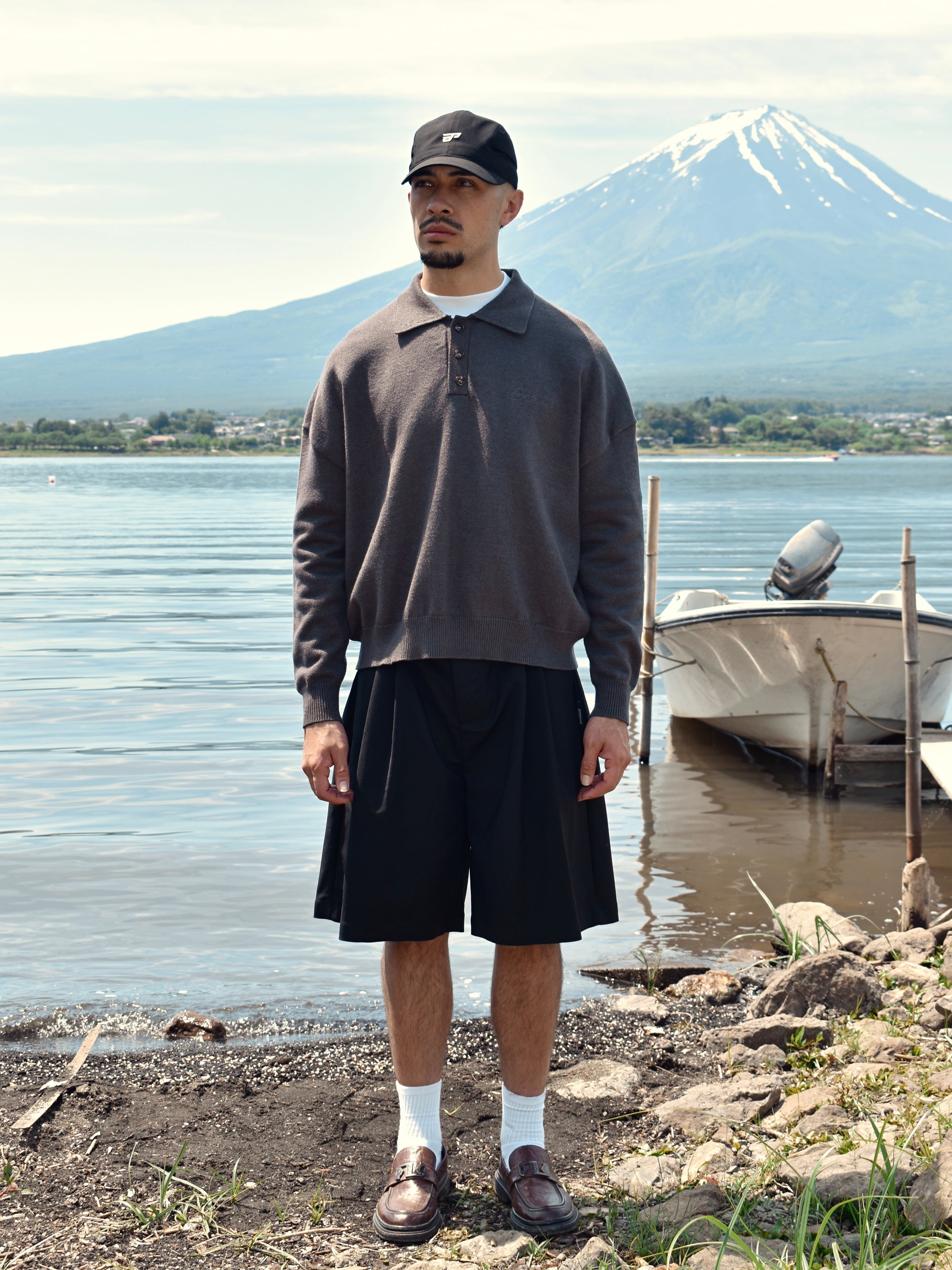 Polo Knit - Graphite Grey.