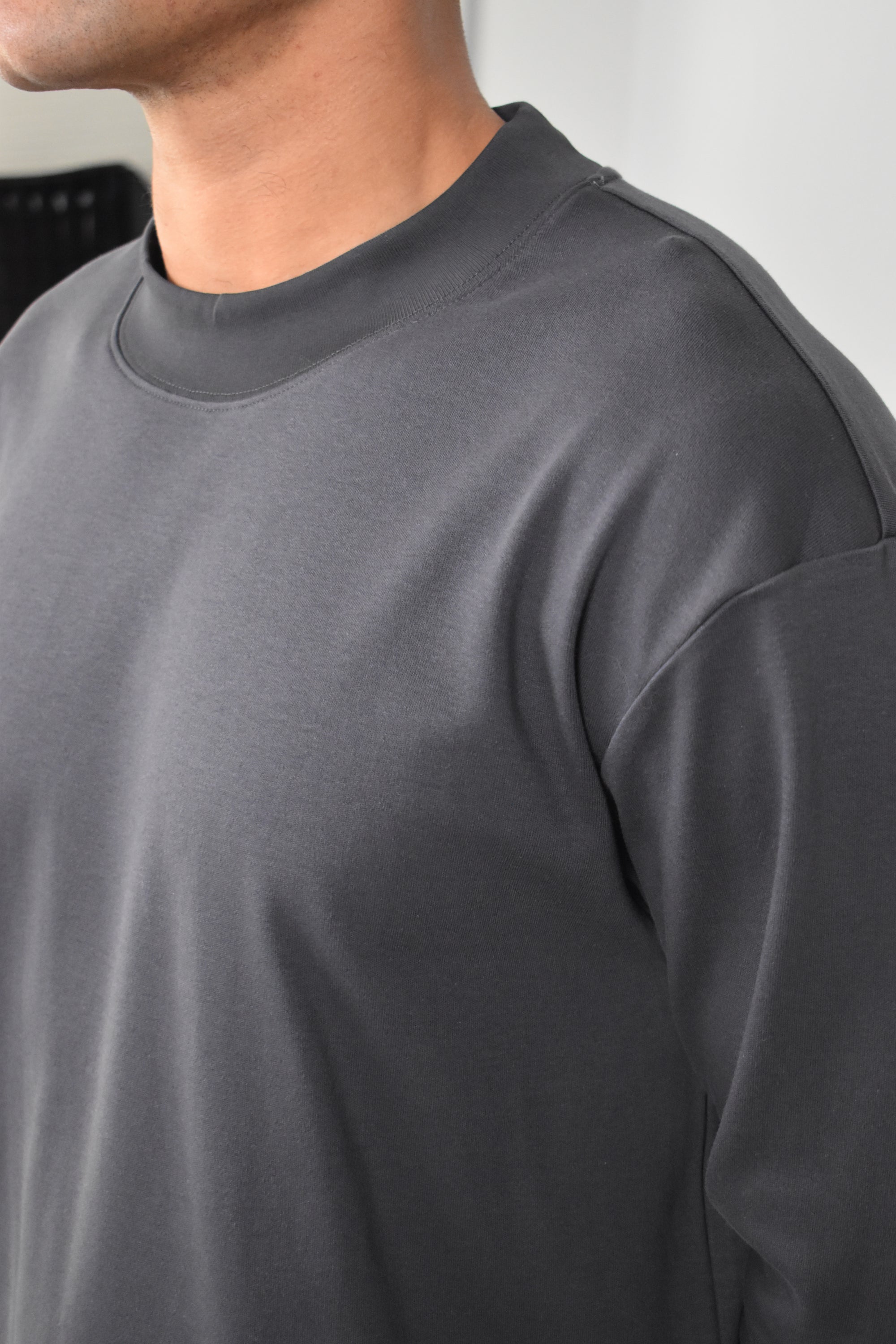 Premium L/S Blank - Charcoal.