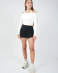 Storm Halter Crop - White.