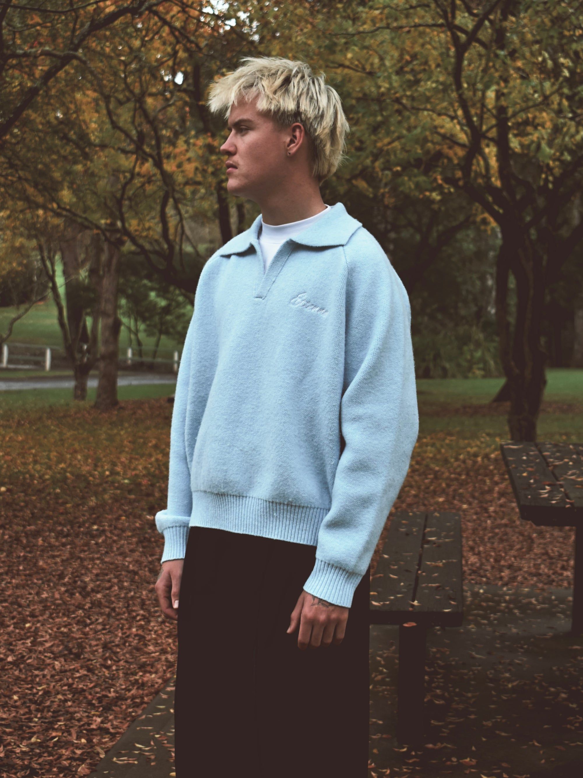 Relaxed Knit - Powder Blue.
