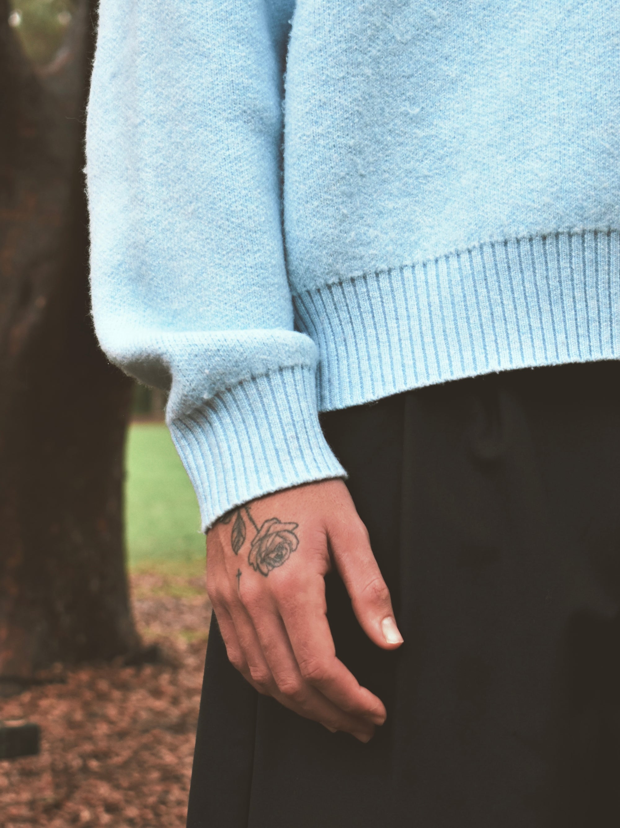 Relaxed Knit - Powder Blue.