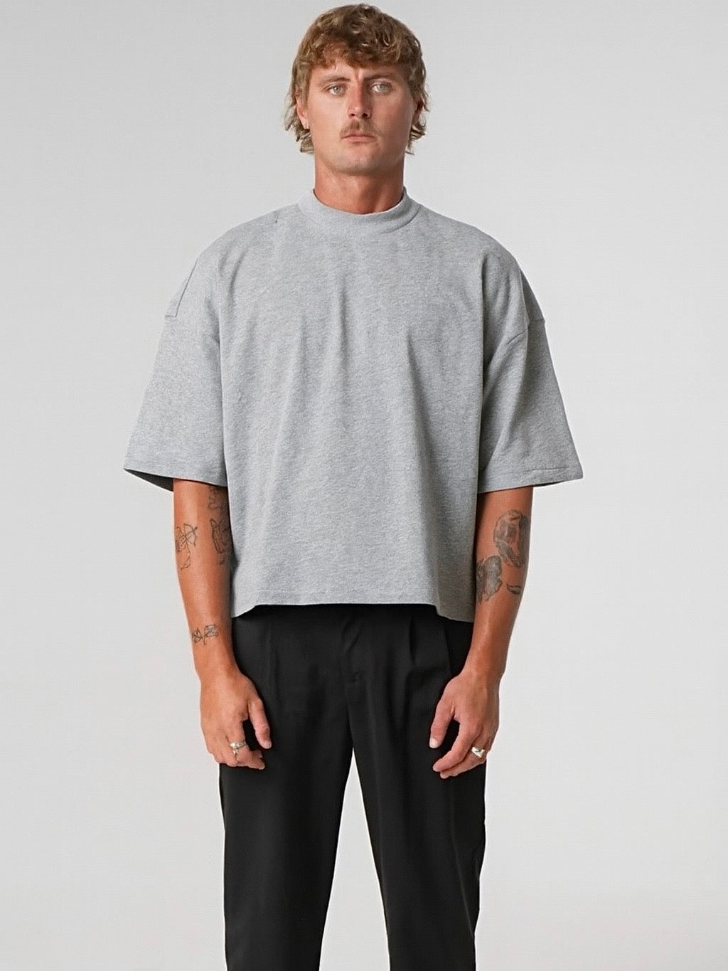 Cropped Blank - Grey Marle.