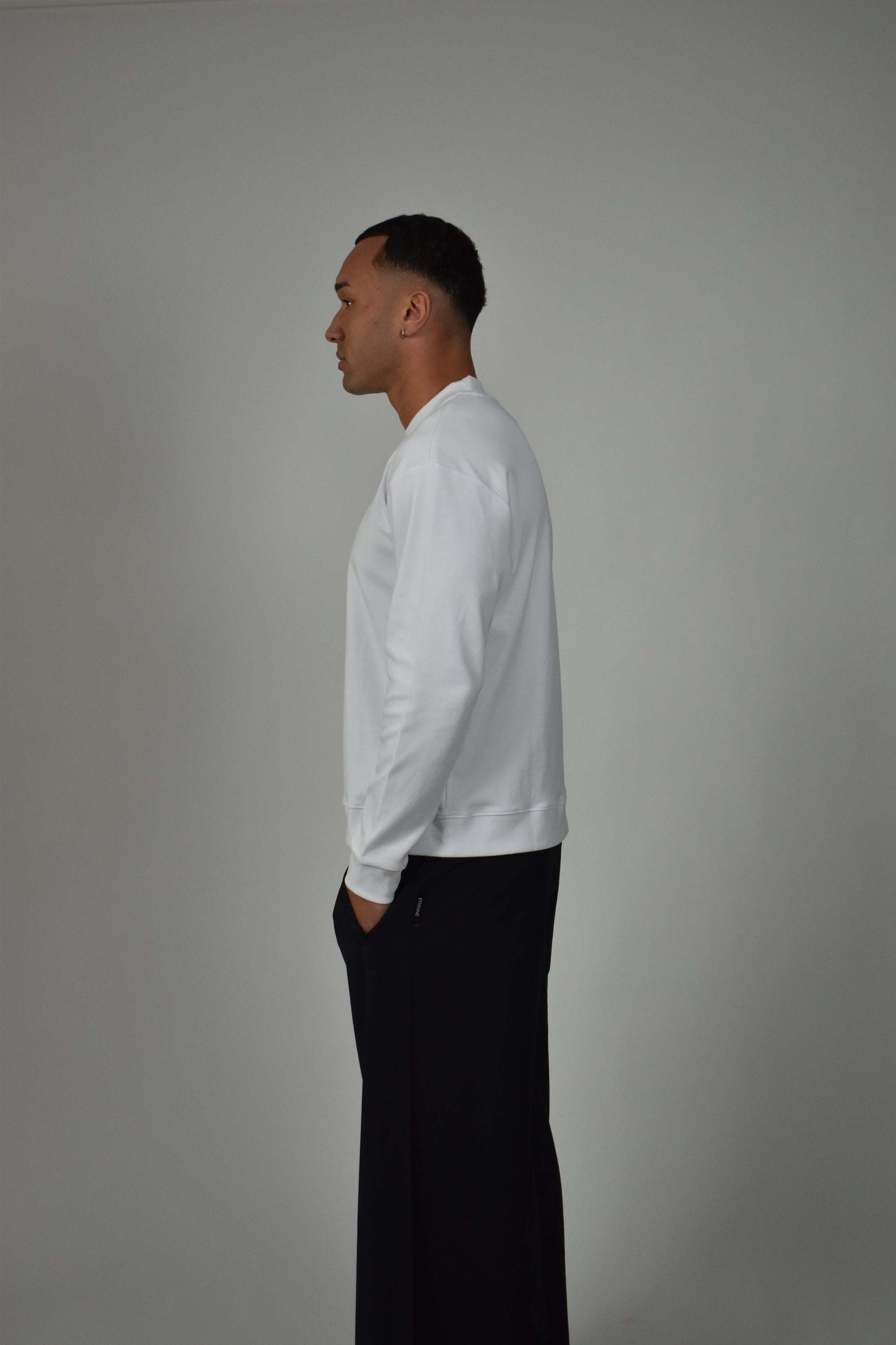 Premium L/S Blank - Pearl White.