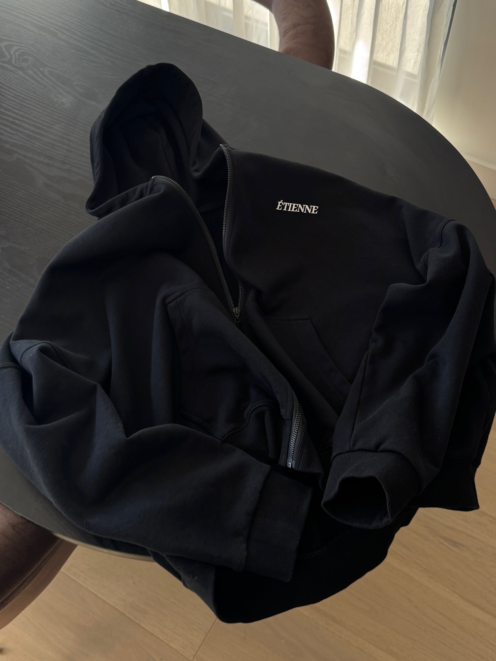 Zipped Hood - Black.