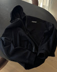 Zipped Hood - Black.