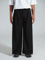 Wide Leg Pleated Pant - Black.