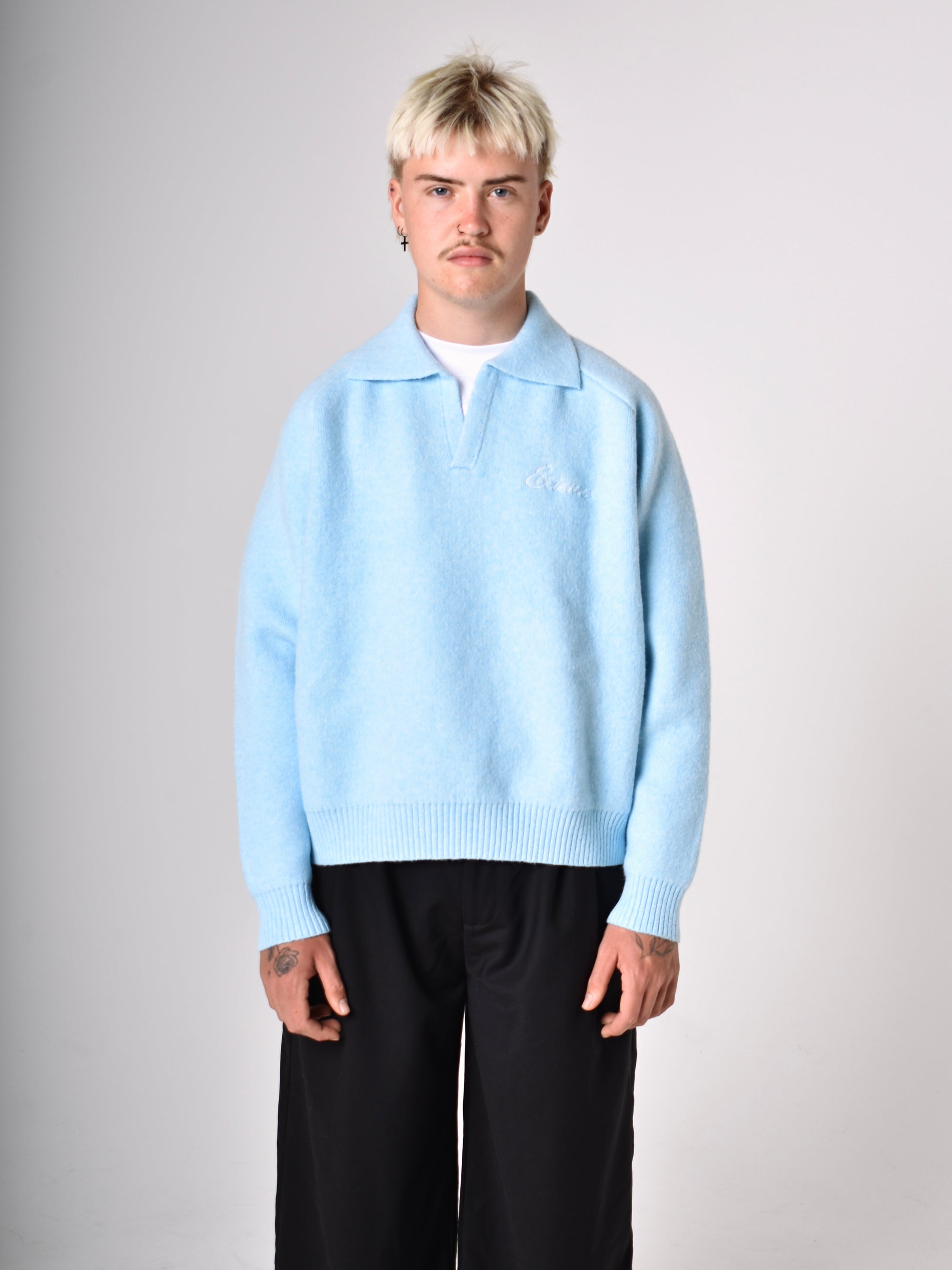 Relaxed Knit - Powder Blue.