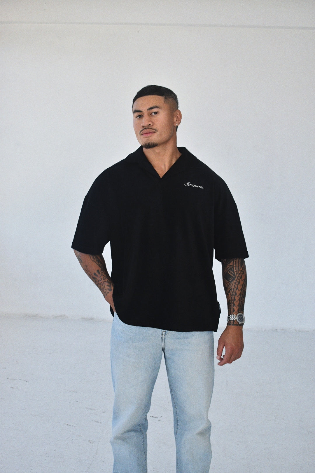 Relaxed Polo - Black.