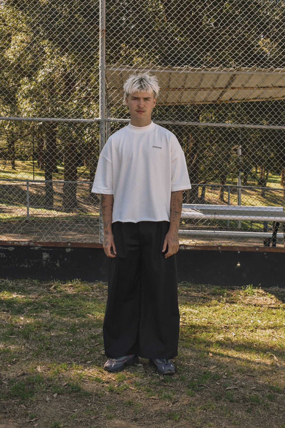 Raw Cut Cropped T-Shirt - Pearl White.