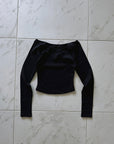 Off Shoulder Long Sleeve - Black.