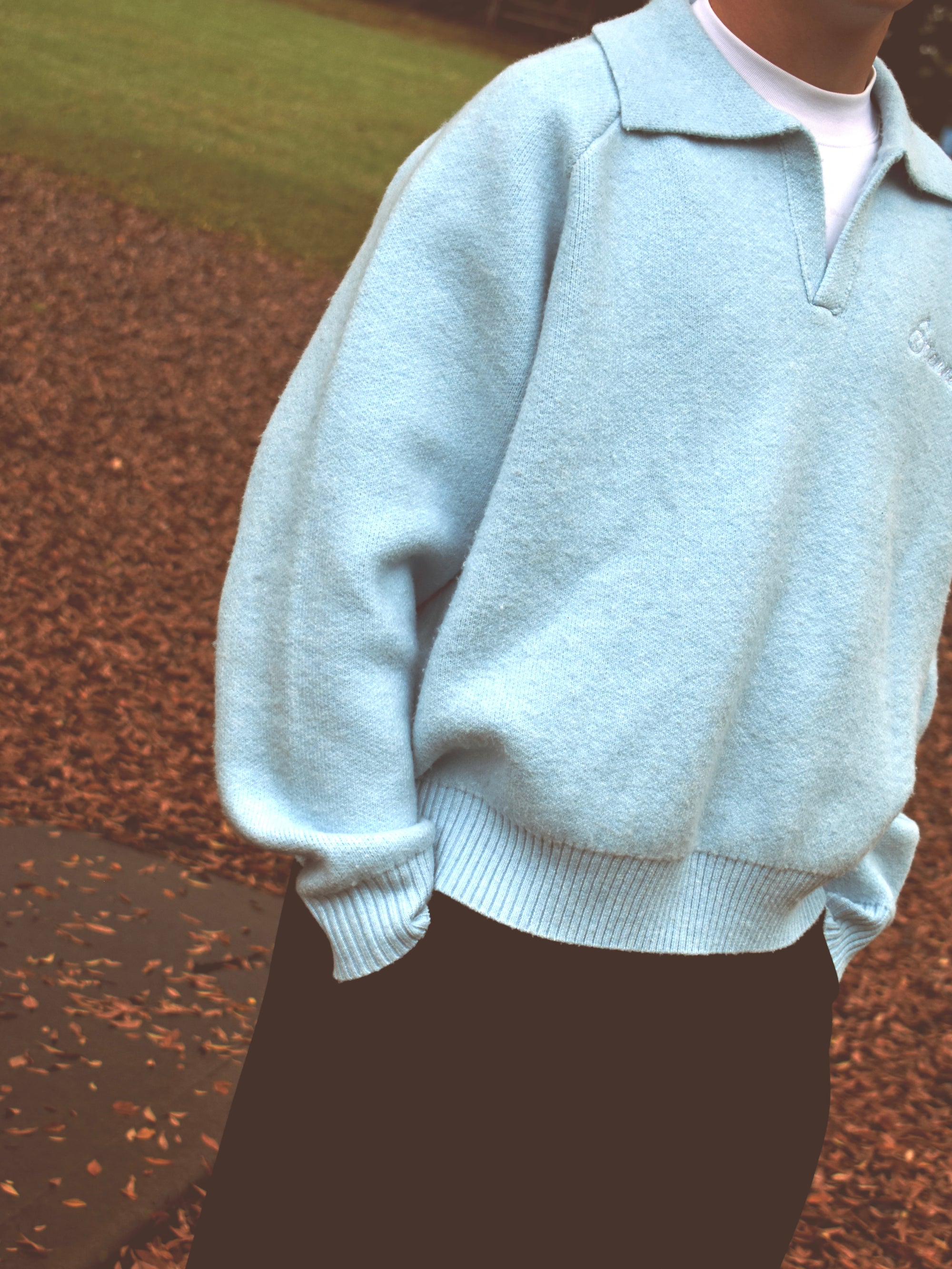 Relaxed Knit - Powder Blue.