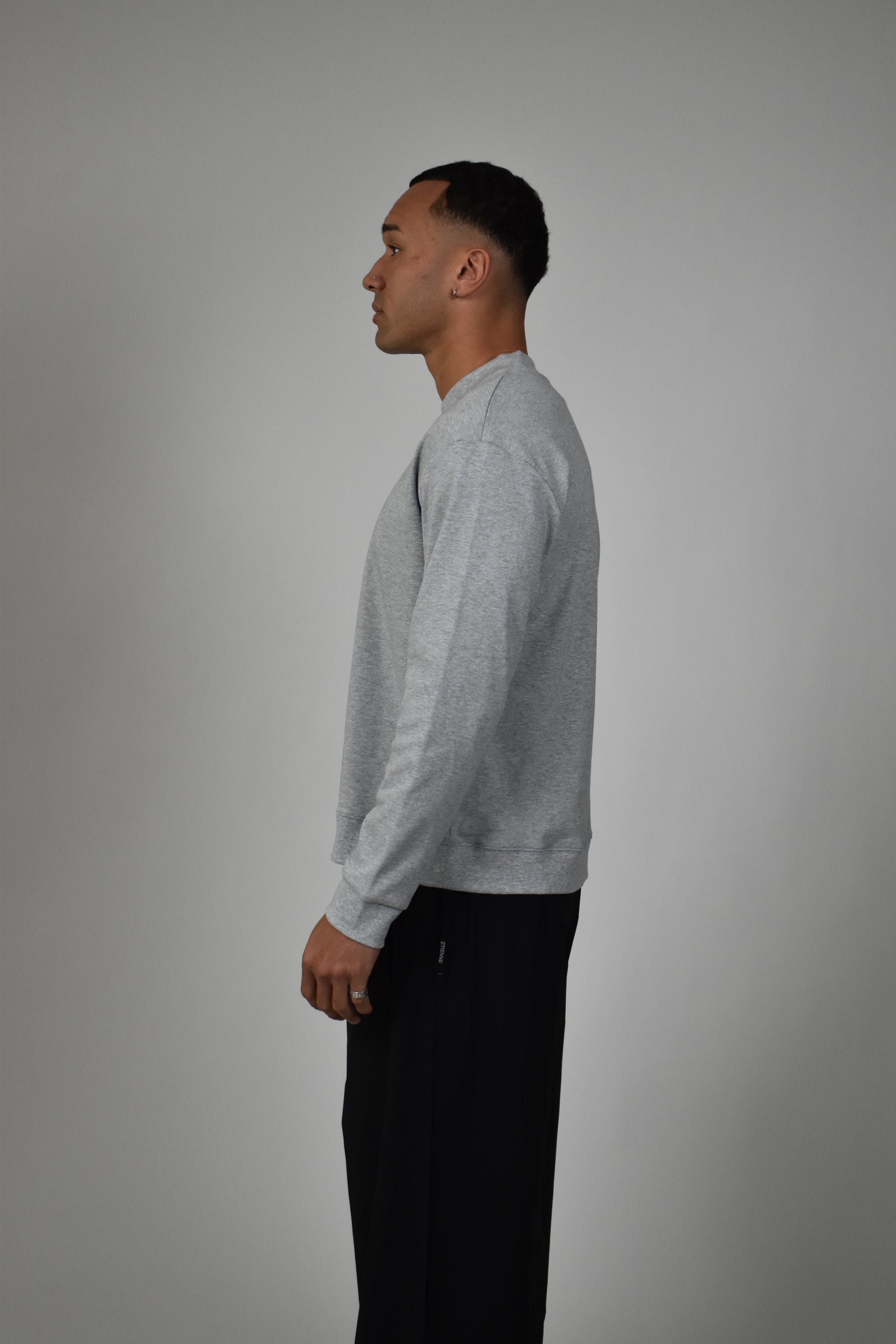 Premium L/S Blank - Grey Marle.