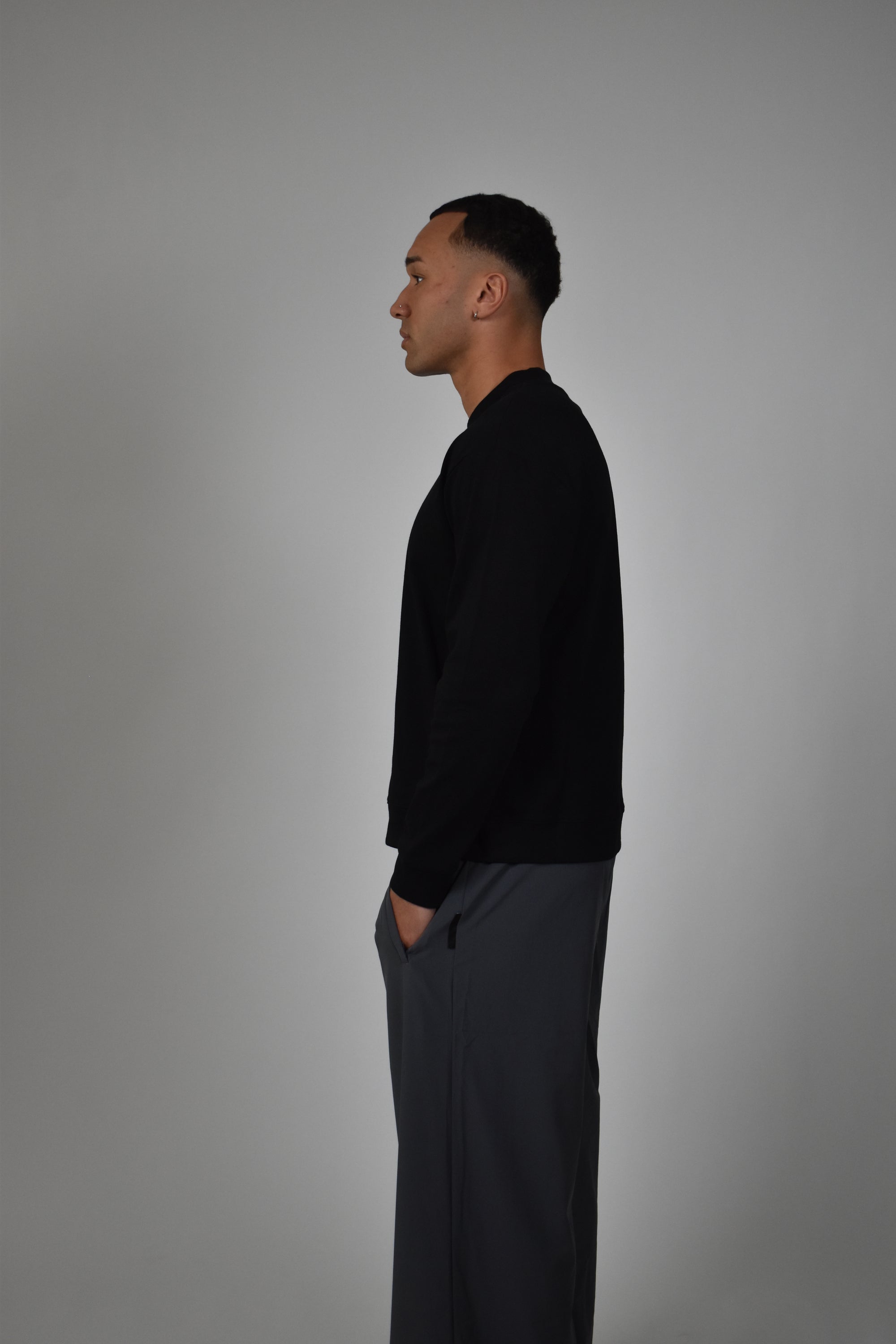 Premium L/S Blank - Black.